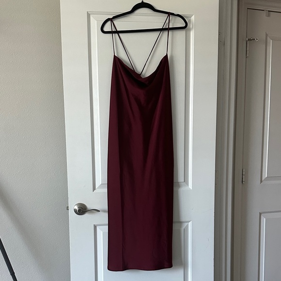 H&M Dresses & Skirts - H&M Burgundy Midi Slip Dress NWOT